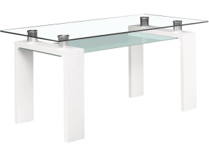Eettafel keukentafel tafel "Eva" - 150 x 80 x 75 cm - Wit gelakt