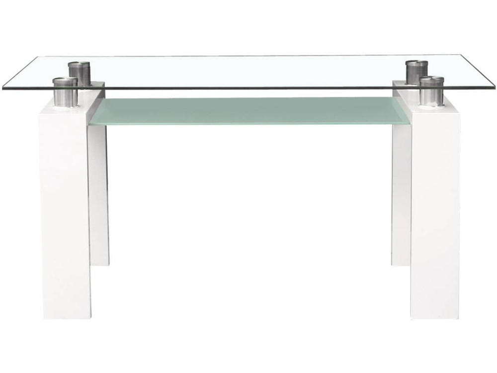 Eettafel keukentafel tafel "Eva" - 150 x 80 x 75 cm - Wit gelakt