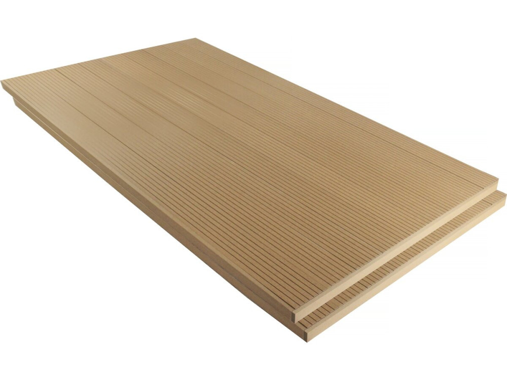 Vlonderplanken composiet set 3 stuks holle structuur - Lengte: 2,4 m - oppervlakte 1 m² - Terracotta