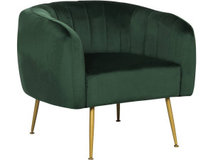 Stoel fauteuil velours fluweel "Diana" - 1 zits - Groen