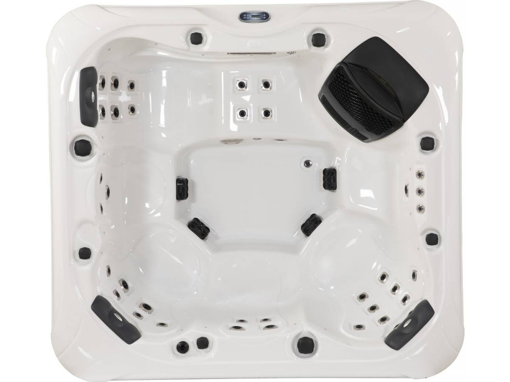 Jacuzzi spa met led verlichting "Bora-Bora" - 6 zits - Witte binnenkant - Balboa systeem -  Geïntegreerde bluetooth speakers