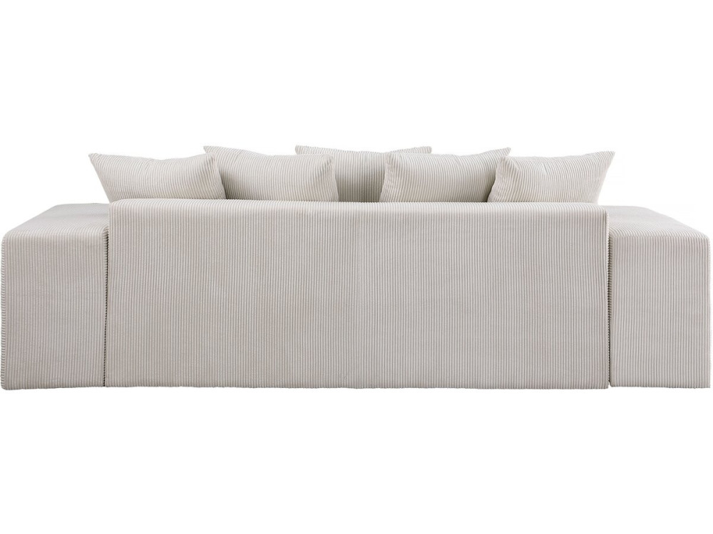Bank 3-zitsbank meubel ribfluweel geribd velours "Rivoli" - Beige - lichtbruin