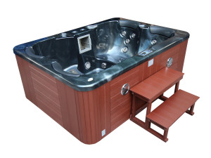Jacuzzi Spa "Fidji" 4 zits - Witte binnenkant - Balboa systeem + geïntegreerde verbinding voor iPhone - 210 x 152 x 81 cm