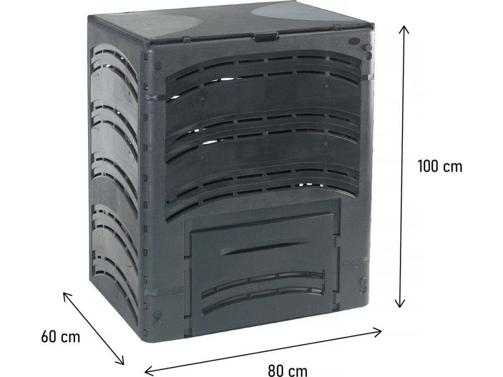 Kunststof compostbak "MAKI" - 500L - Zwart