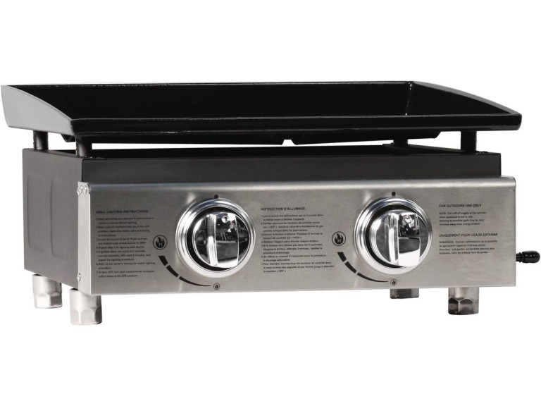 Plancha gas barbecue grill "Presto 2" - 2 branders - 5 kW - Grijs