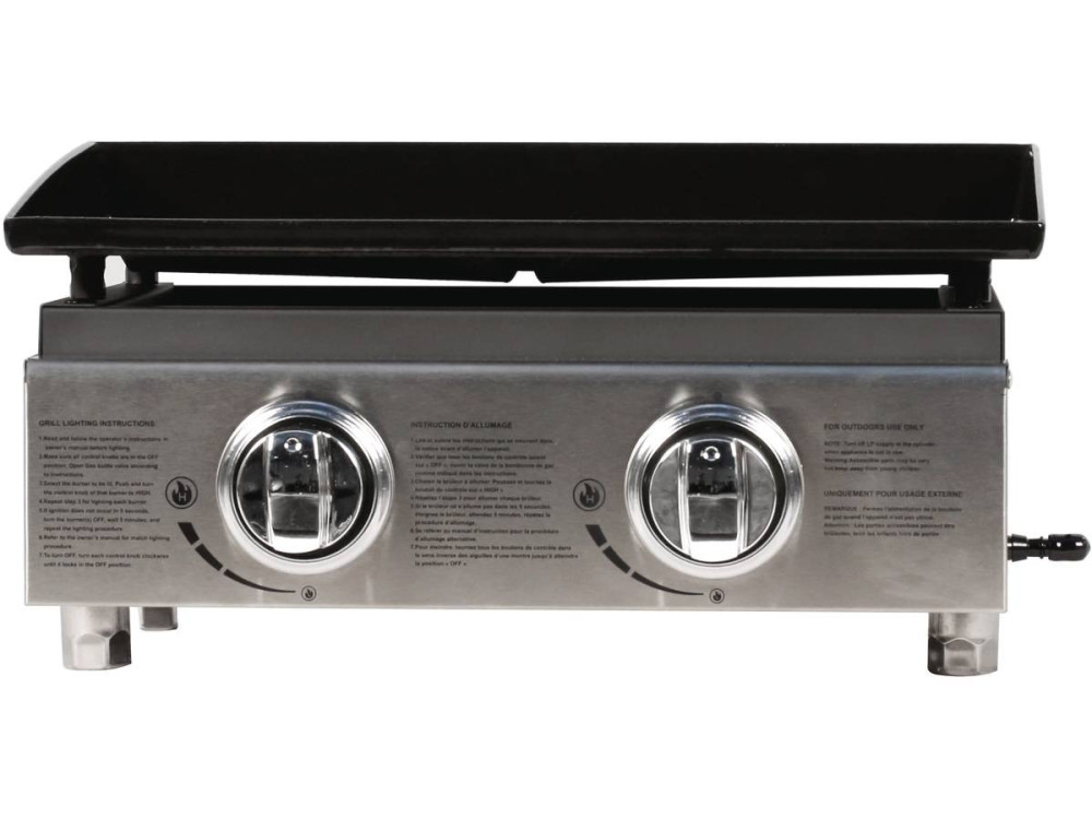 Plancha gas barbecue grill "Presto 2" - 2 branders - 5 kW - Grijs