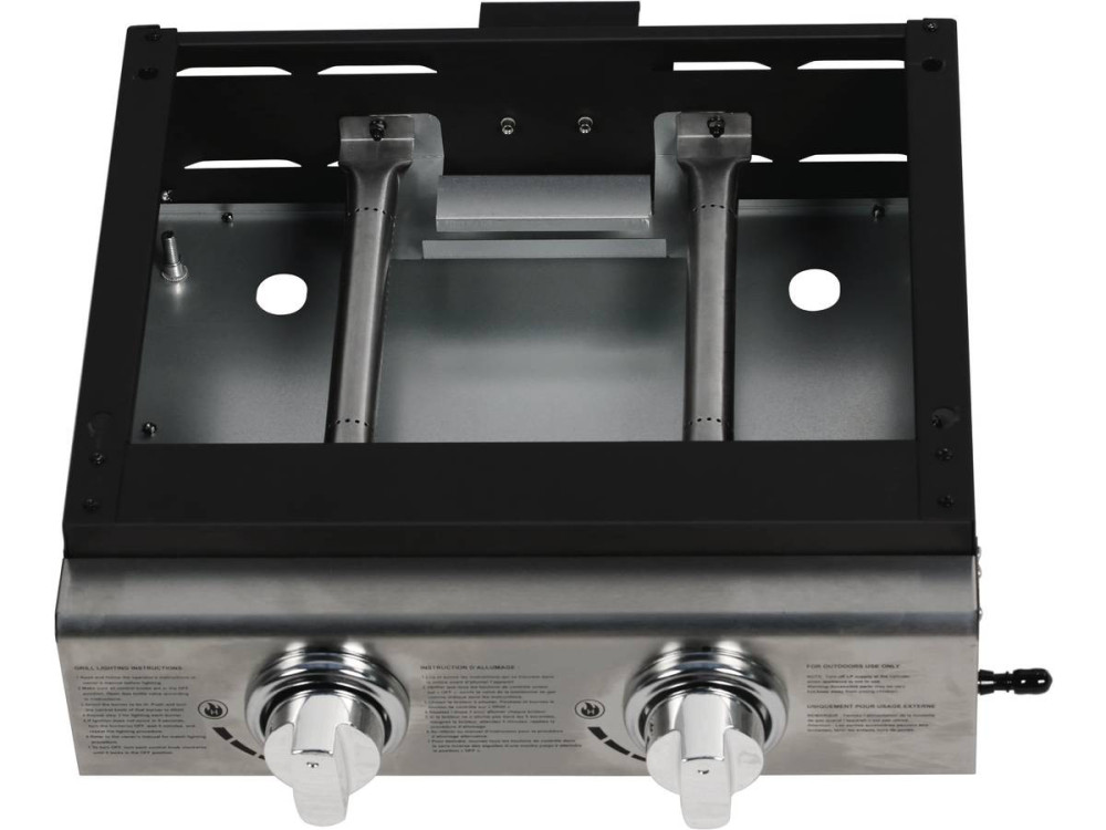 Plancha gas barbecue grill "Presto 2" - 2 branders - 5 kW - Grijs