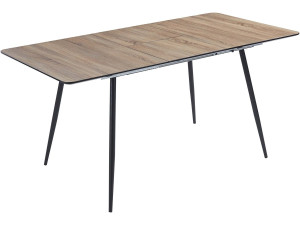 Eettafel uitschuifbaar keukentafel tafel "Ebele" - 120/160 x 80 x 76 cm - Eiken
