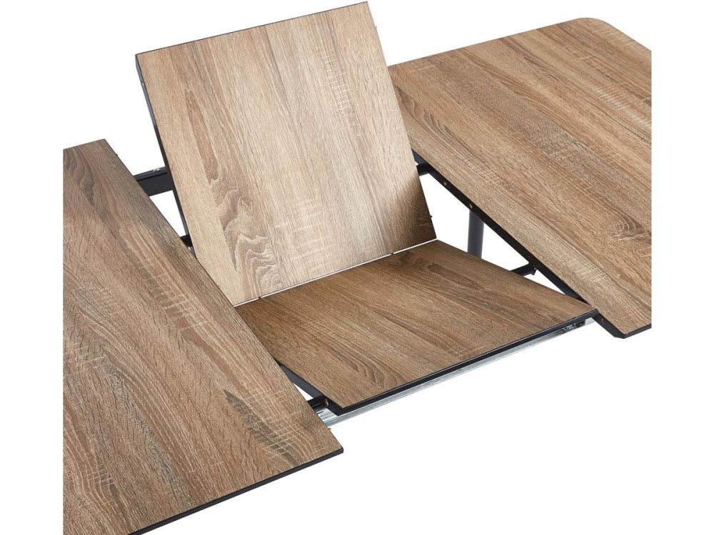 Eettafel uitschuifbaar keukentafel tafel "Ebele" - 120/160 x 80 x 76 cm - Eiken