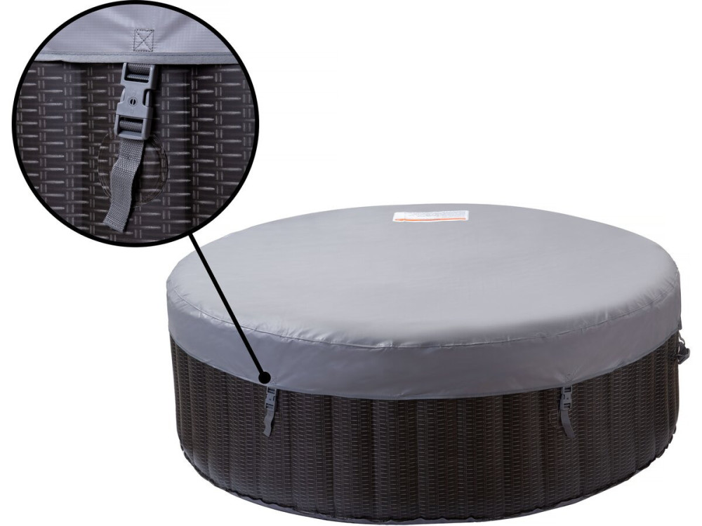 Opblaasbare PVC spa "Malaga" - 4 plaatsen - Grijs
