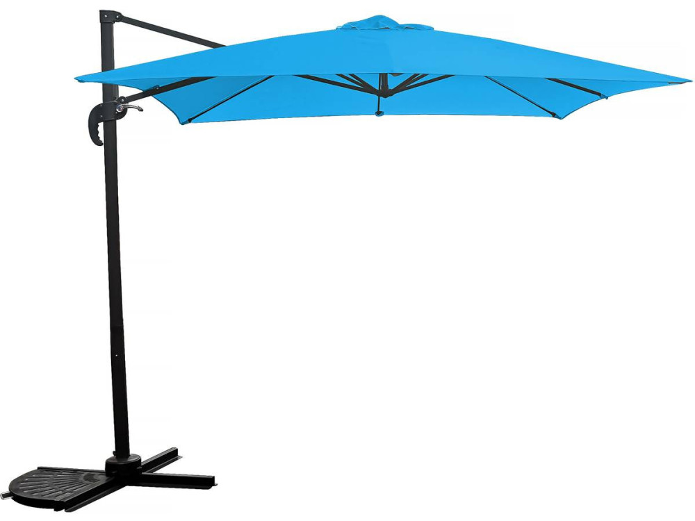 Parasol vrijhangend tuin zweefparasol "Soleil" - 2,5 x 2,5 m - Blauw