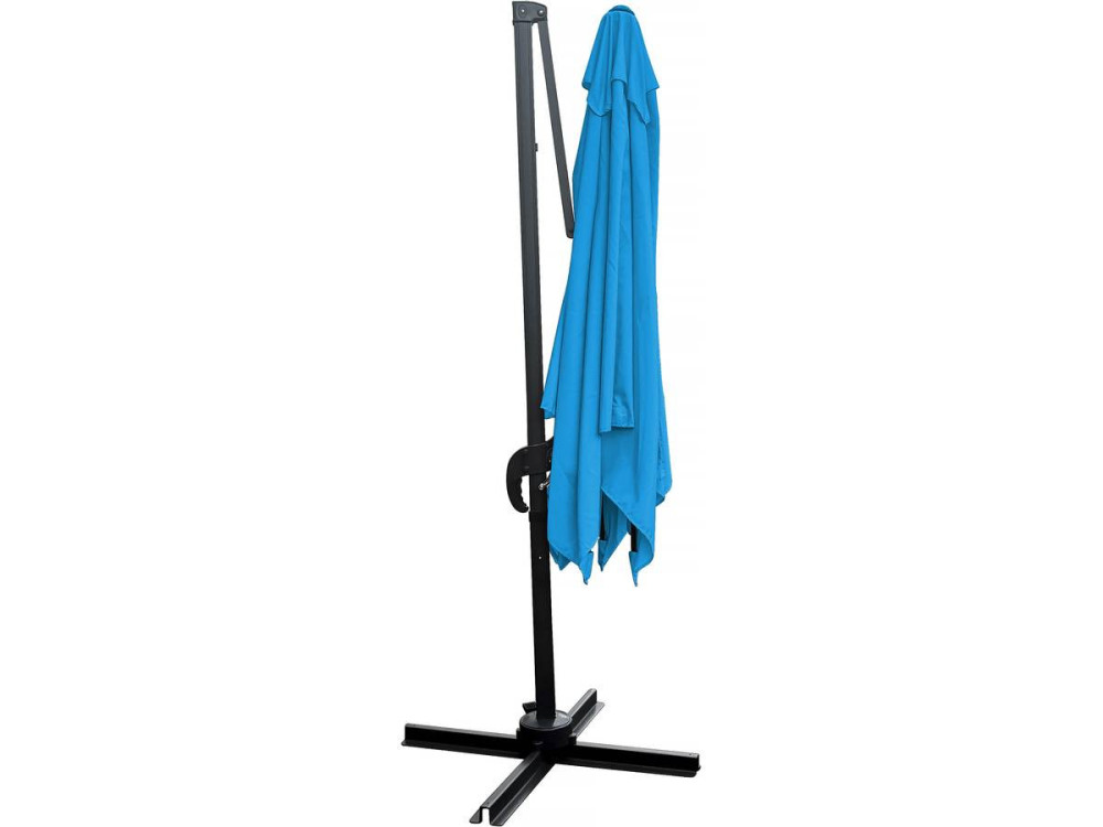 Parasol vrijhangend tuin zweefparasol "Soleil" - 2,5 x 2,5 m - Blauw