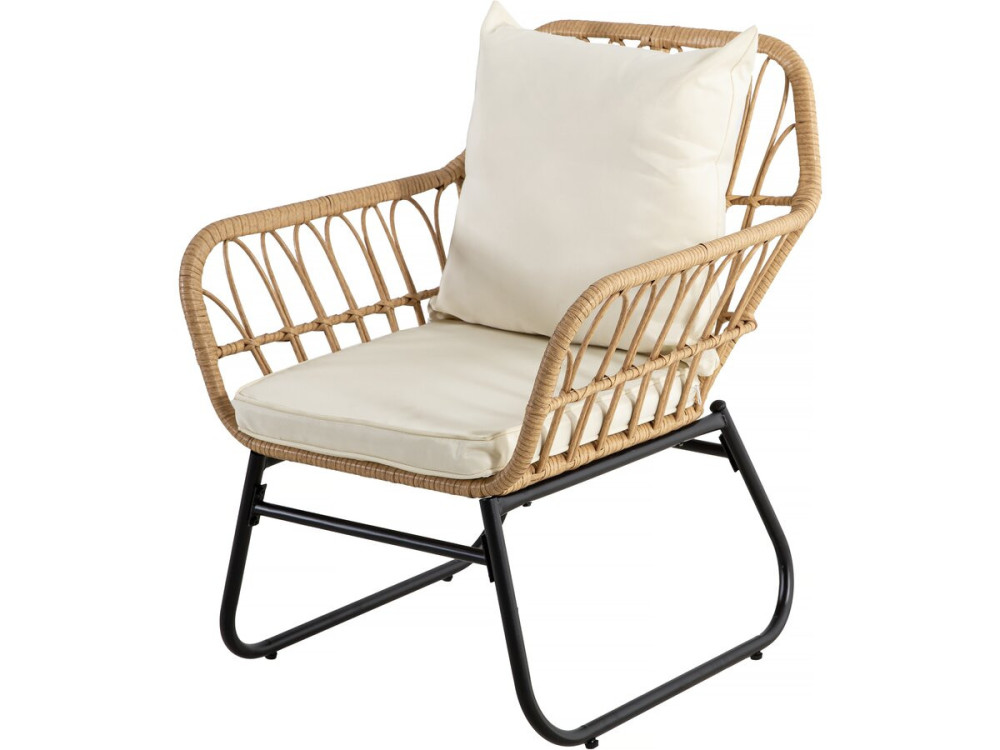 Tuinset rotan "Melo" - 4 personen - Wit / Bruin