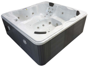 Jacuzzi 6 personen spa "Cuba" - Witte binnenkant - Balboa systeem + geïntegreerde bluetooth speakers - 220 x 210 x 80 cm