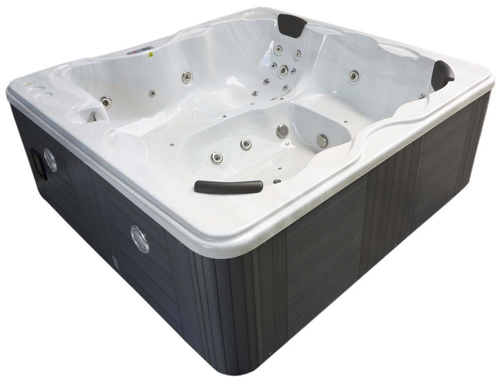 Jacuzzi 6 personen spa "Cuba" - Witte binnenkant - Balboa systeem + geïntegreerde bluetooth speakers - 220 x 210 x 80 cm