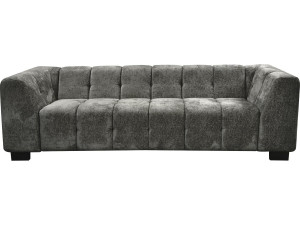 Bank 3 zits design chenille stoffen meubel "Foch"- Grijs