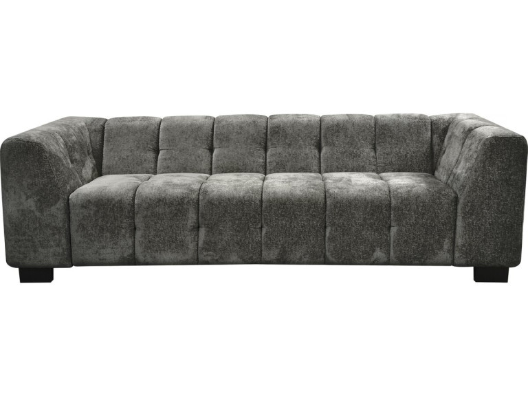 Bank 3 zits design chenille stoffen meubel "Foch"- Grijs