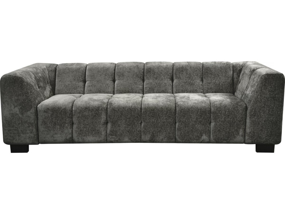 Bank 3 zits design chenille stoffen meubel "Foch"- Grijs