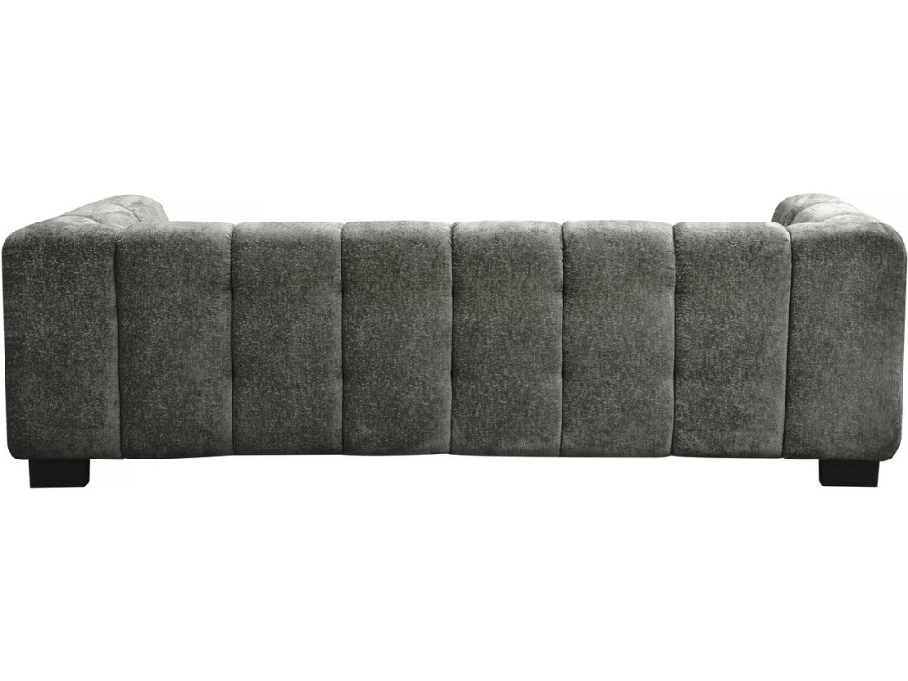 Bank 3 zits design chenille stoffen meubel "Foch"- Grijs