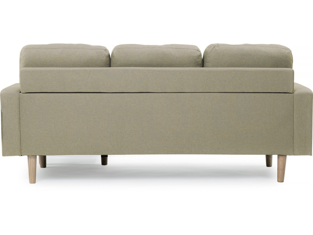 Bank hoekbank links rechts stoffen meubel "Gabby" - 3 zits - Beige - lichtbruin