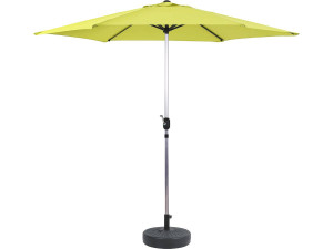 Parasol tuin tuinparasol recht aluminium "Sol" - Rond - Ø 3m - Groen - Met parasolvoet voor parasoltegels