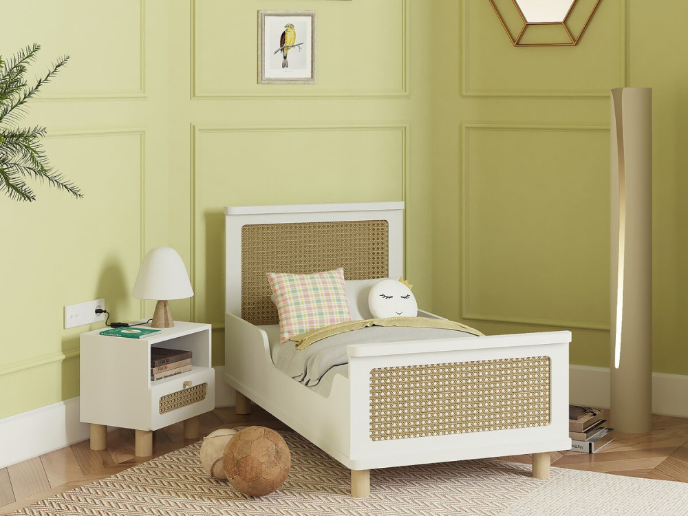 Kinderbed "Ochna" - 70 x 140 cm - Mat wit