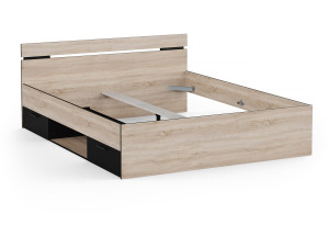 Houten tweepersoonsbed "Michigan" - 160 x 200 cm - Beige