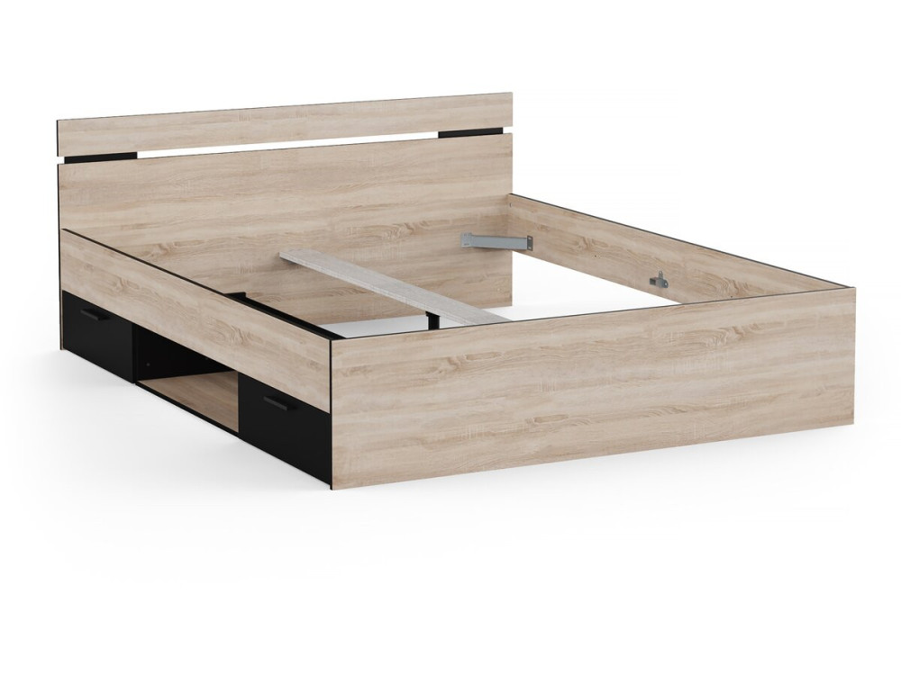 Houten tweepersoonsbed "Michigan" - 160 x 200 cm - Beige