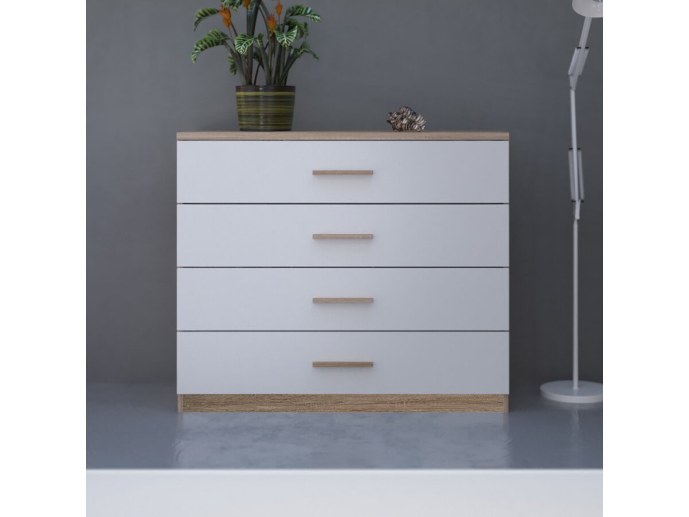 Commode "Selena" - Hout - 4 laden - Wit