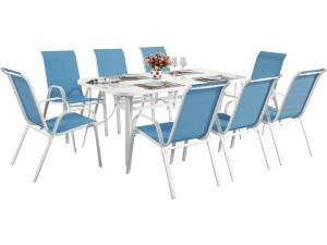 Tuinset tuinmeubel set textileen "Cordoba XL 180" - Phoenix - Blauw