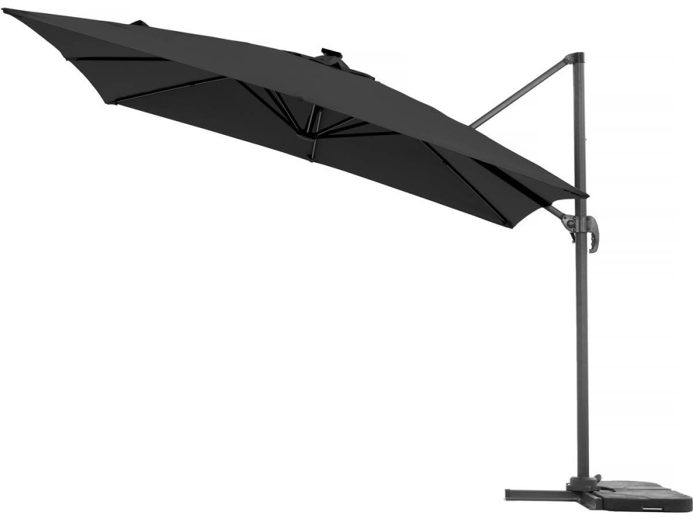 Alu "Sun 4 Luxe" LED afgevoerde tuinparasol - Rechthoek - 3 x 4 m - Ballast inbegrepen