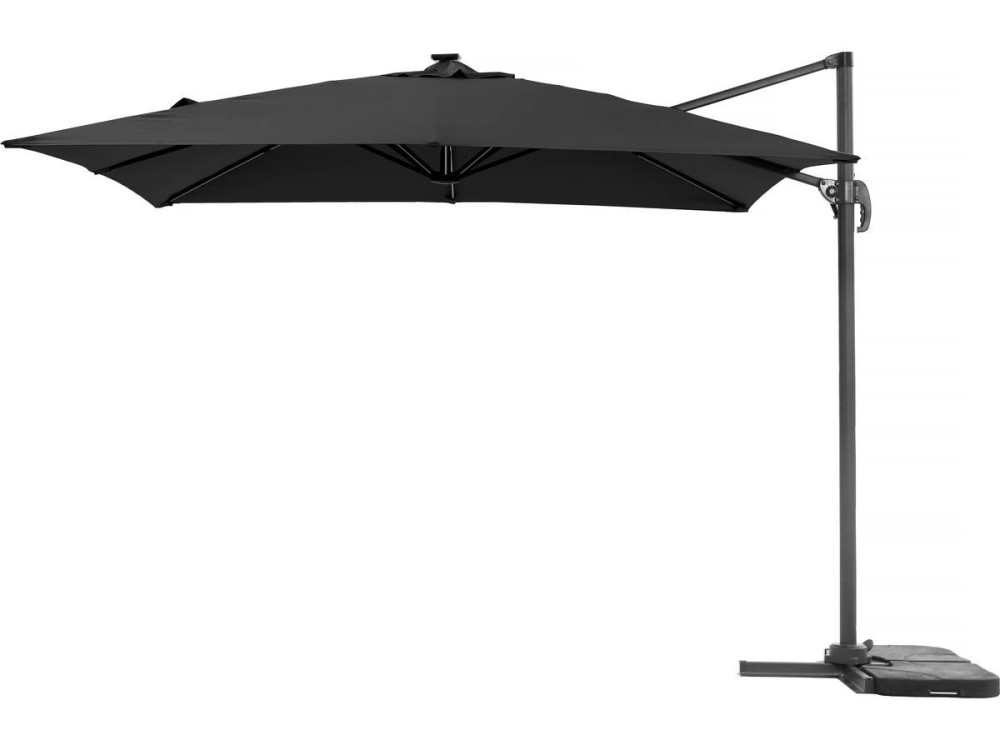 Alu "Sun 4 Luxe" LED afgevoerde tuinparasol - Rechthoek - 3 x 4 m - Ballast inbegrepen