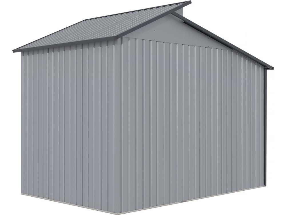 Tuinhuisje met overkapping metaal "Madras" - 5.64 m² - 193 x 292 x 229 cm - Grijs