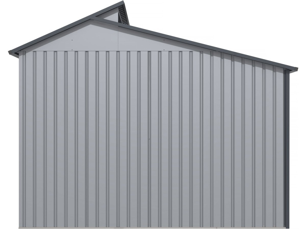 Tuinhuisje met overkapping metaal "Madras" - 5.64 m² - 193 x 292 x 229 cm - Grijs