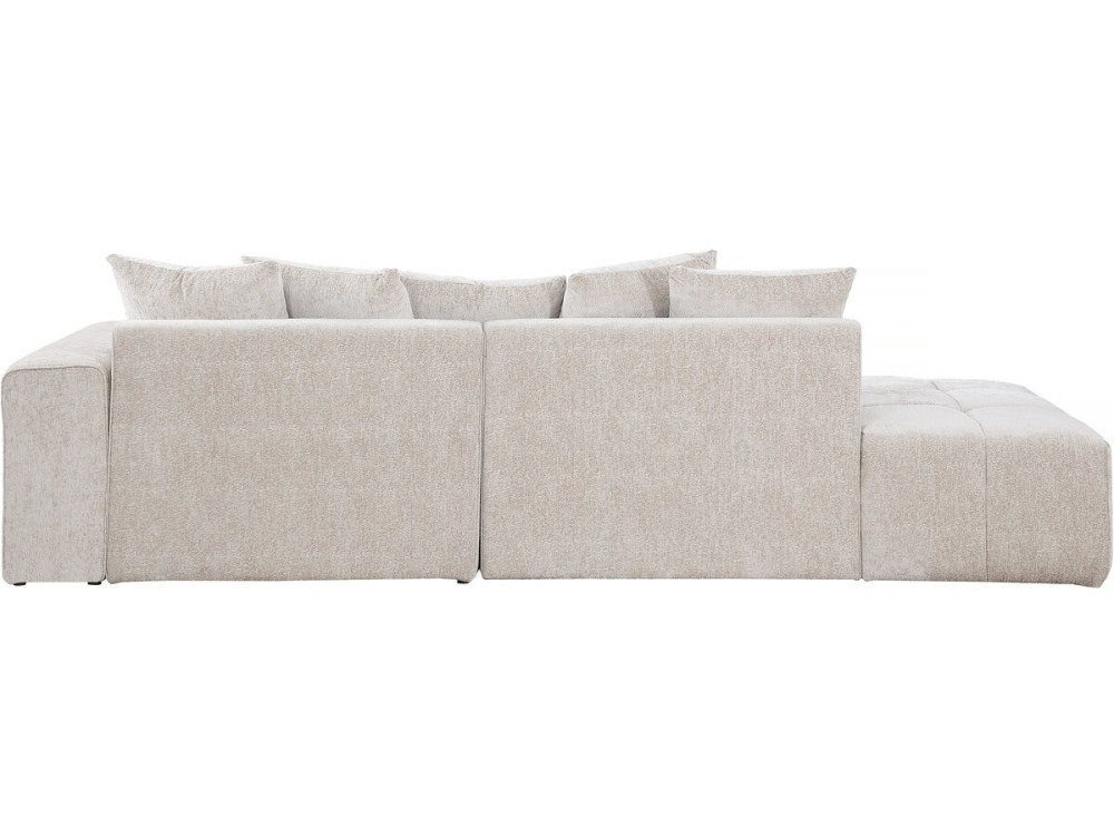 Haussmann" 3 zits hoekbank in chenille stof - Beige