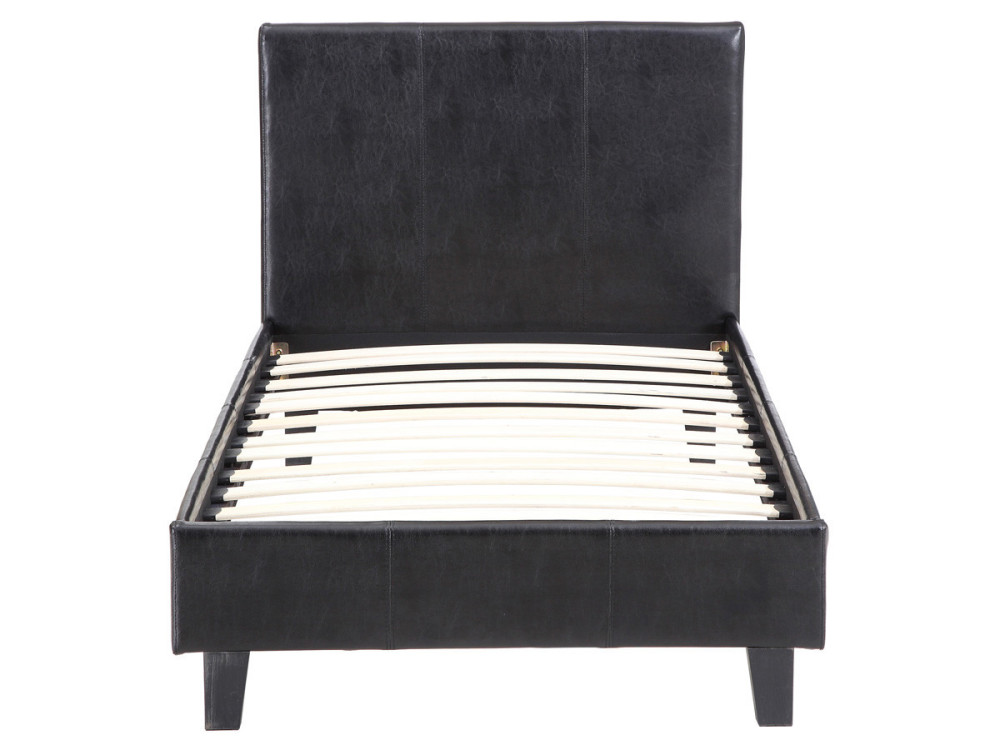 Eenpersoonsbed frame bed "Lina" - 90 x 190 cm - Zwart