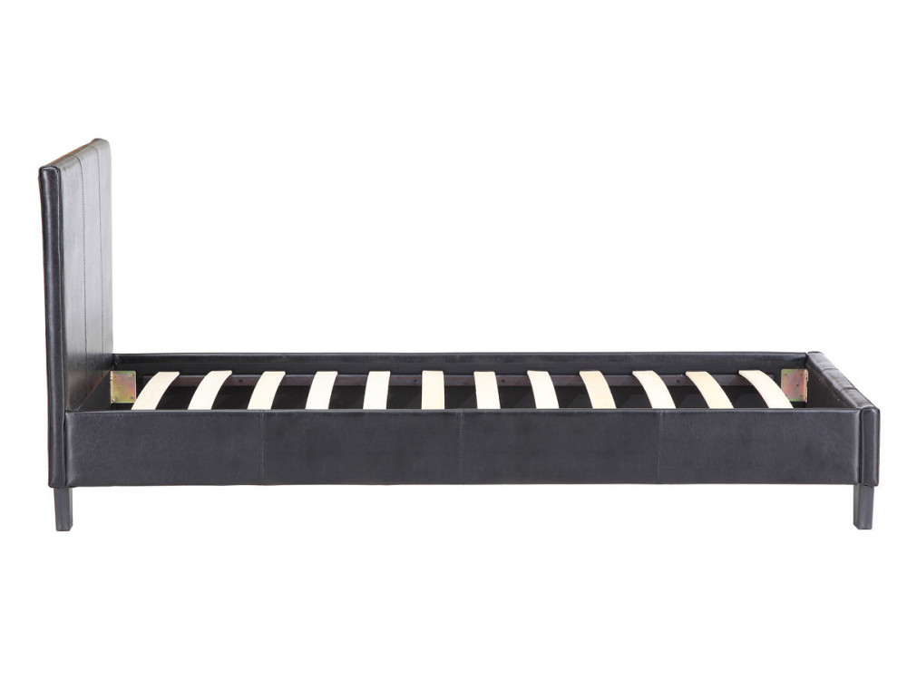 Eenpersoonsbed frame bed "Lina" - 90 x 190 cm - Zwart