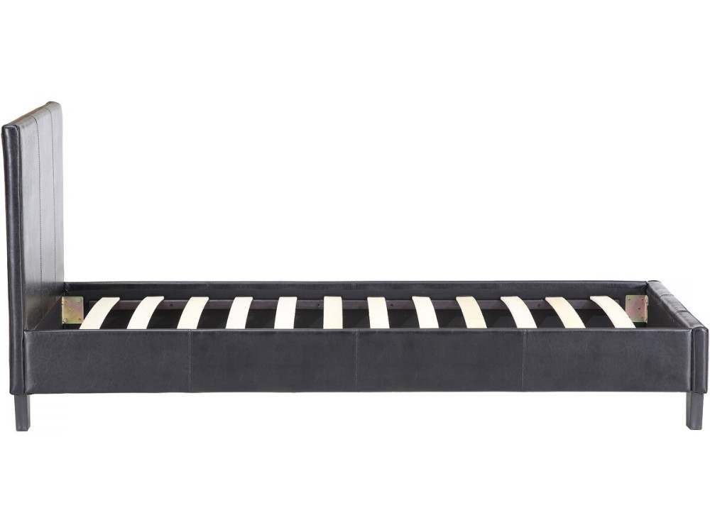Eenpersoonsbed frame bed "Lina" - 90 x 190 cm - Zwart