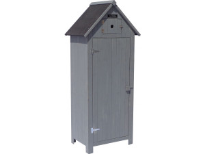 Tuinkast houten tuin berging "Cabanon" - 77 x 54,5 x 179 cm - Antraciet