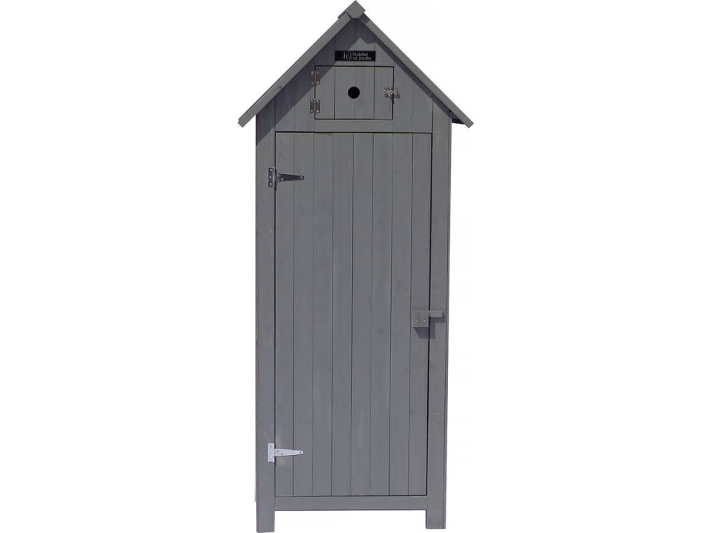 Tuinkast houten tuin berging "Cabanon" - 77 x 54,5 x 179 cm - Antraciet