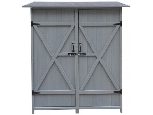 Tuinkast houten tuin berging "Espacio" - 140 x 49 x 162 cm - Antraciet