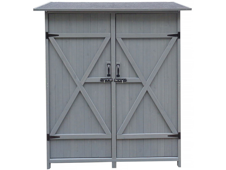 Tuinkast houten tuin berging "Espacio" - 140 x 49 x 162 cm - Antraciet