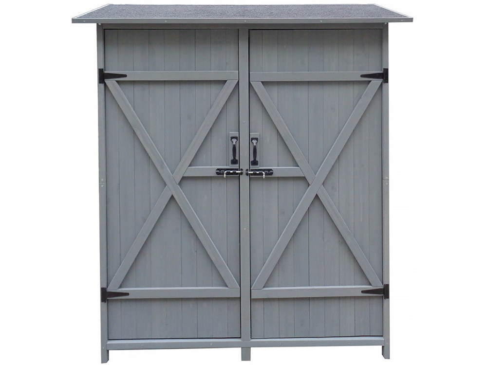 Tuinkast houten tuin berging "Espacio" - 140 x 49 x 162 cm - Antraciet