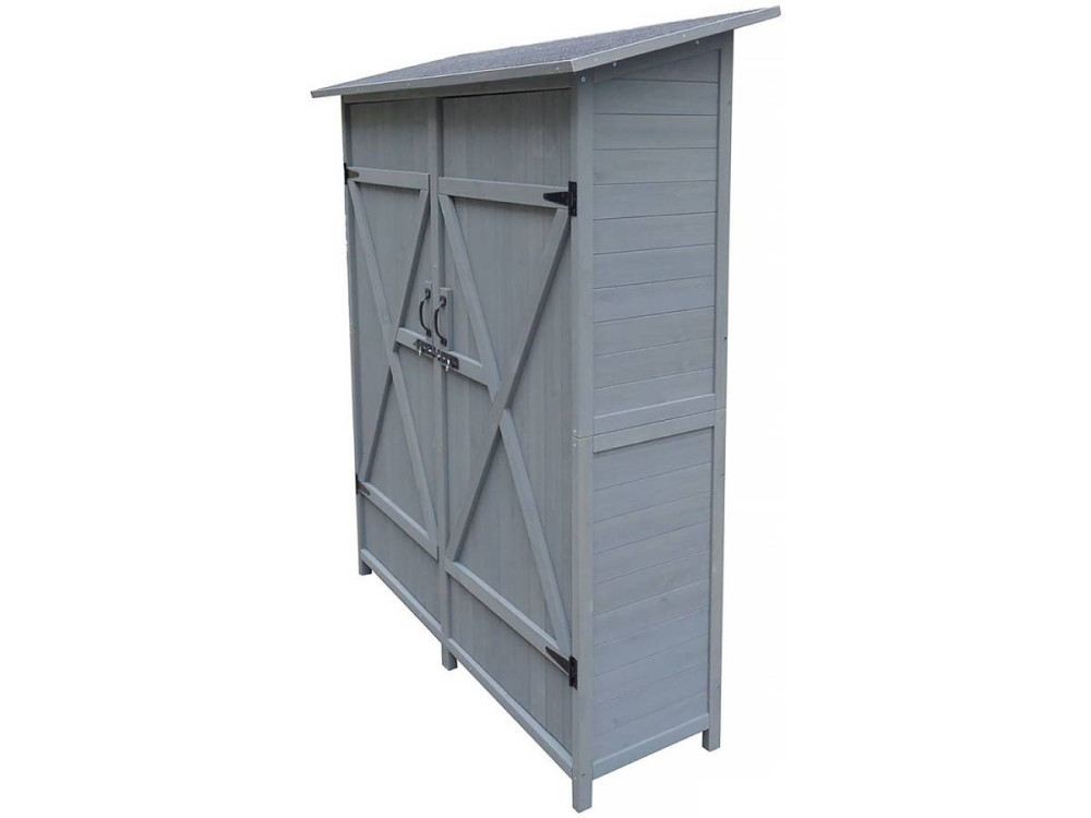 Tuinkast houten tuin berging "Espacio" - 140 x 49 x 162 cm - Antraciet