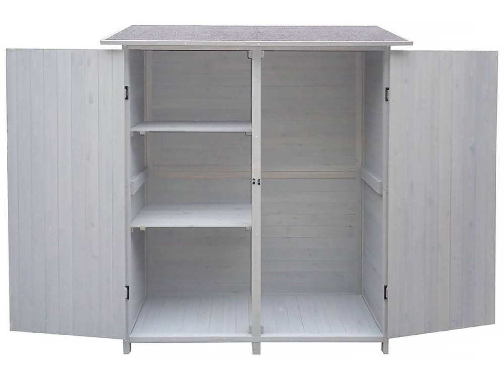Tuinkast houten tuin berging "Espacio" - 140 x 49 x 162 cm - Antraciet