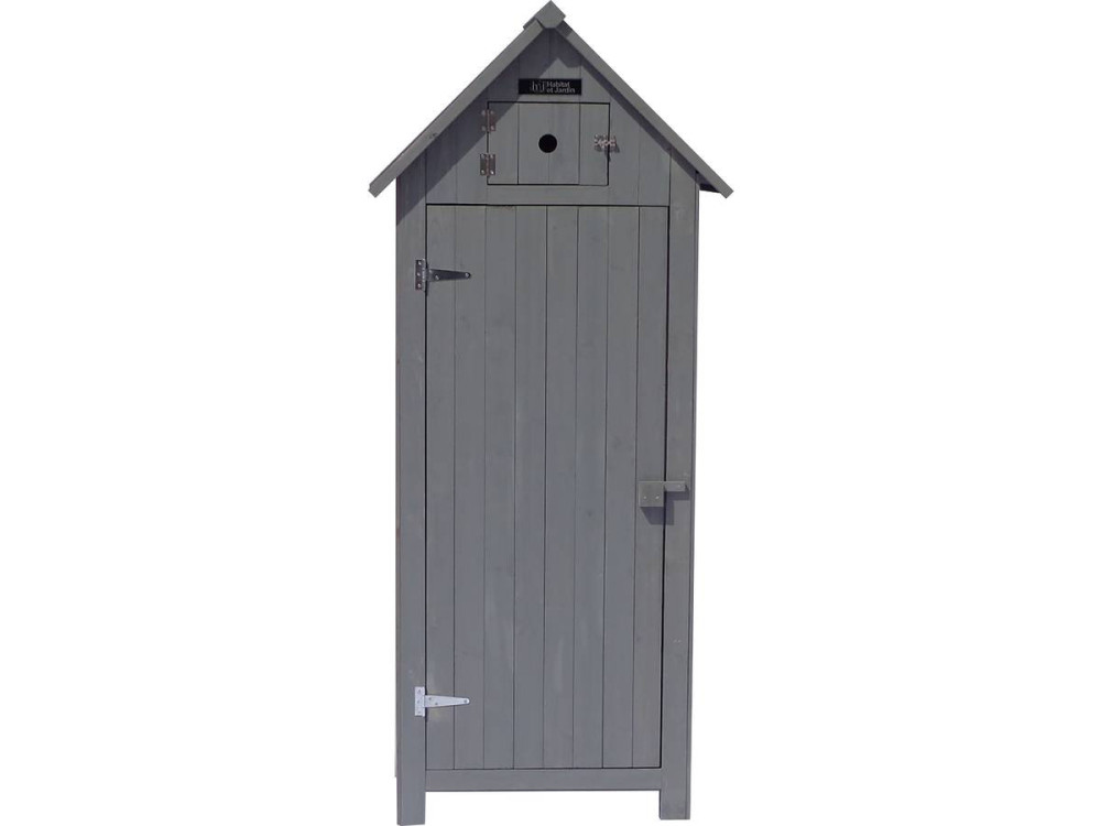 Tuinkast houten tuin berging "Cabanon" - 77 x 54,5 x 179 cm - Antraciet
