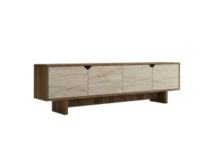 istemi" houten TV-meubel 180 x 30 x 50 cm - Notelaar
