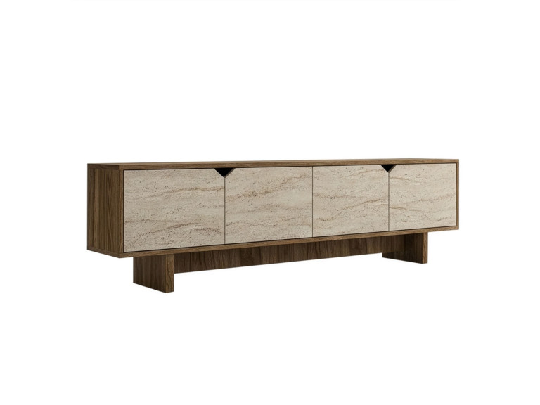 istemi" houten TV-meubel 180 x 30 x 50 cm - Notelaar