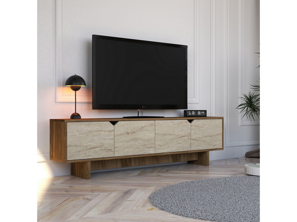 istemi" houten TV-meubel 180 x 30 x 50 cm - Notelaar