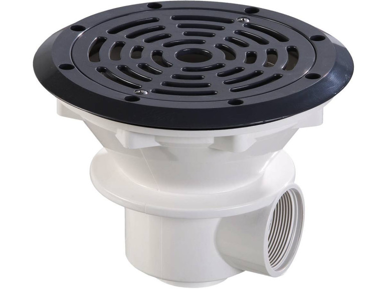 Bodemafvoer Ø 210 mm met "Parker" ABS rooster - Antracietgrijs